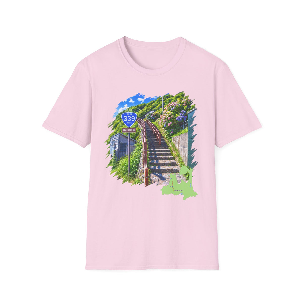 Route 339 Staircase National Highway T-Shirt | Cape Tappi Aomori