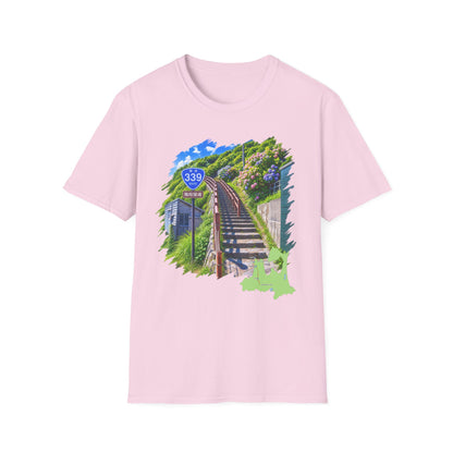 Route 339 Staircase National Highway T-Shirt | Cape Tappi Aomori