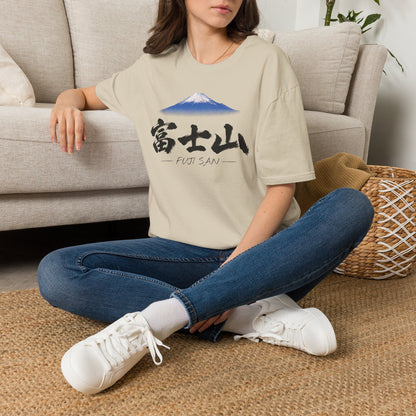 富士山 Mount Fuji T-Shirt | Japanese Calligraphy & Fuji San Photo Art Tee