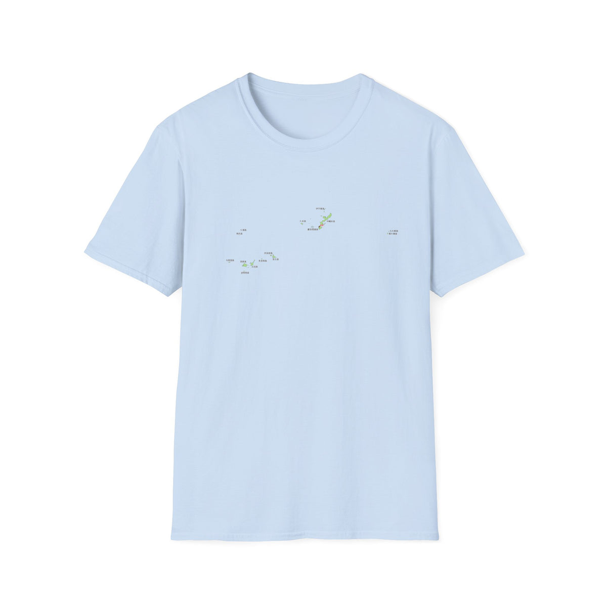 Okinawa Prefecture Map T-Shirt with Island Names & Naha | Japanese Geography Tee