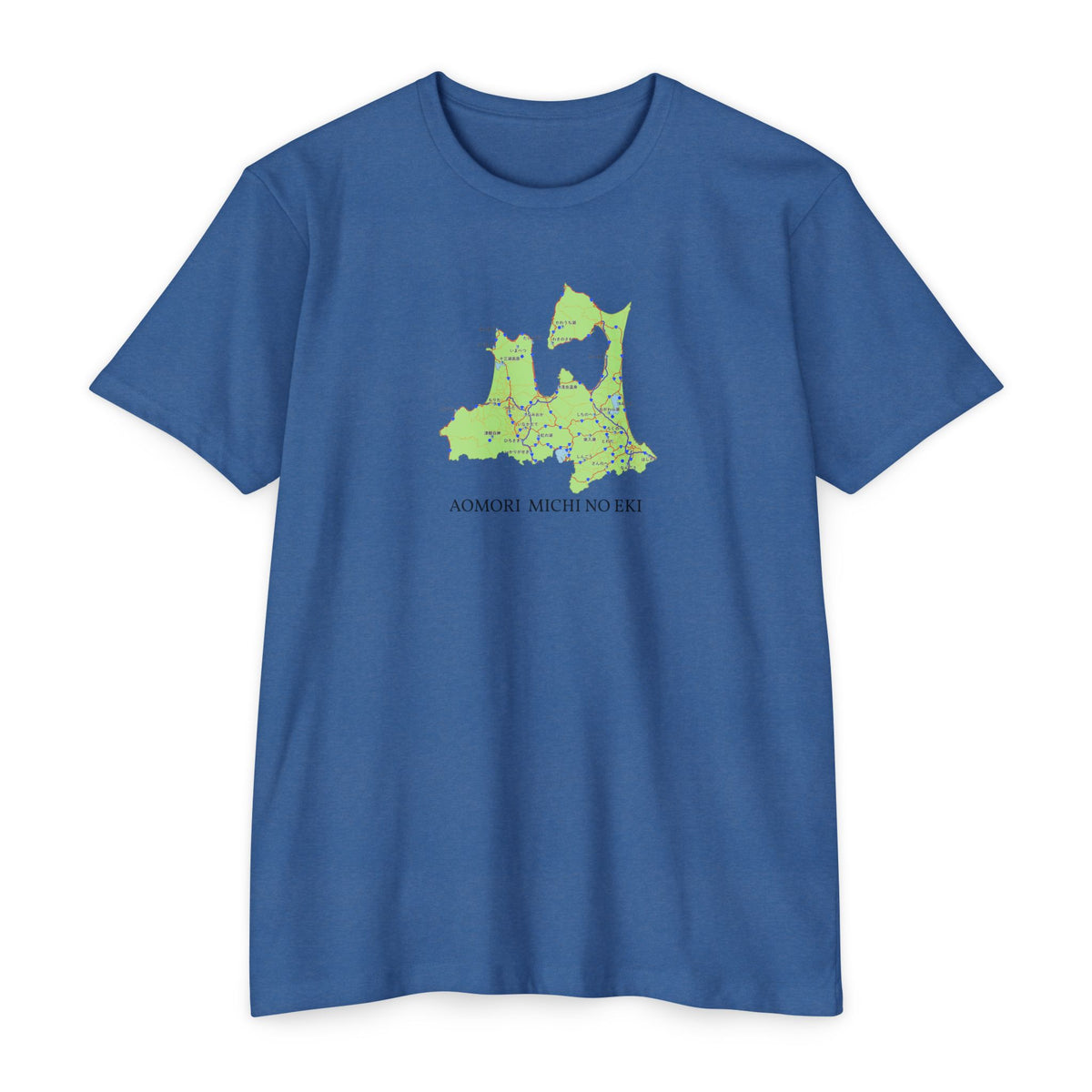 青森県道の駅マップTシャツ — 道の駅全28所