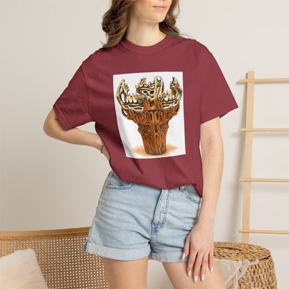 火焔型土器 Tシャツ｜縄文文化デザイン｜ユニセックス コットンTシャツ