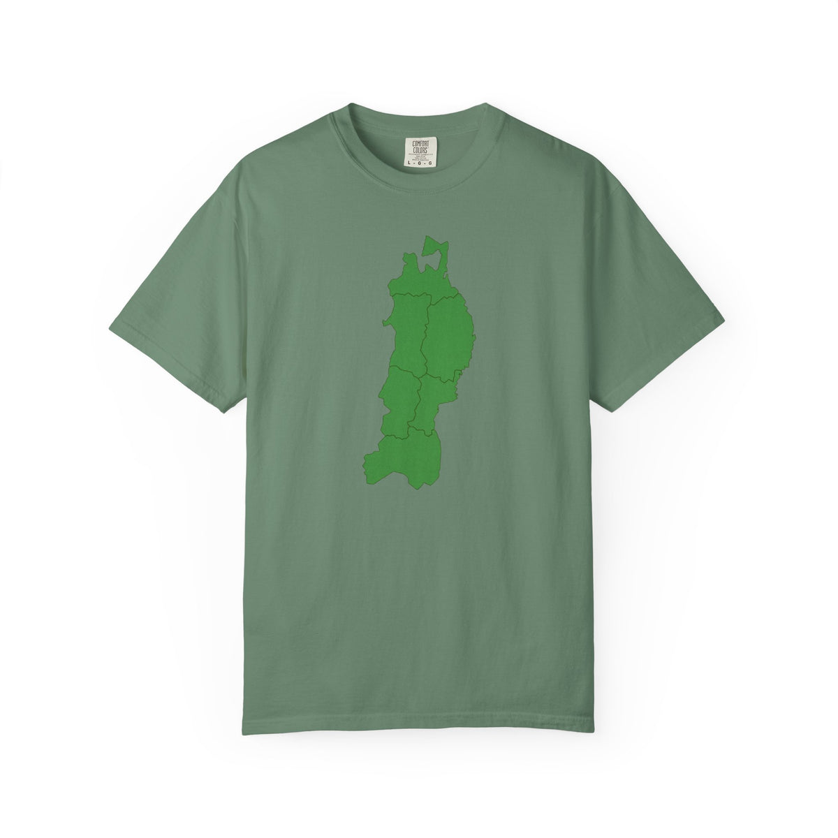 東北地方 地図デザイン Tシャツ｜ユニセックス コットンTシャツ