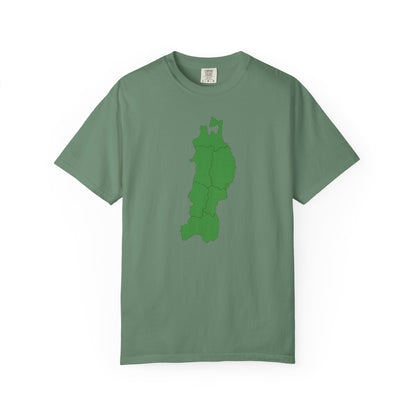 東北地方 地図デザイン Tシャツ｜ユニセックス コットンTシャツ