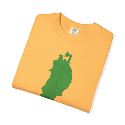東北地方 地図デザイン Tシャツ｜ユニセックス コットンTシャツ