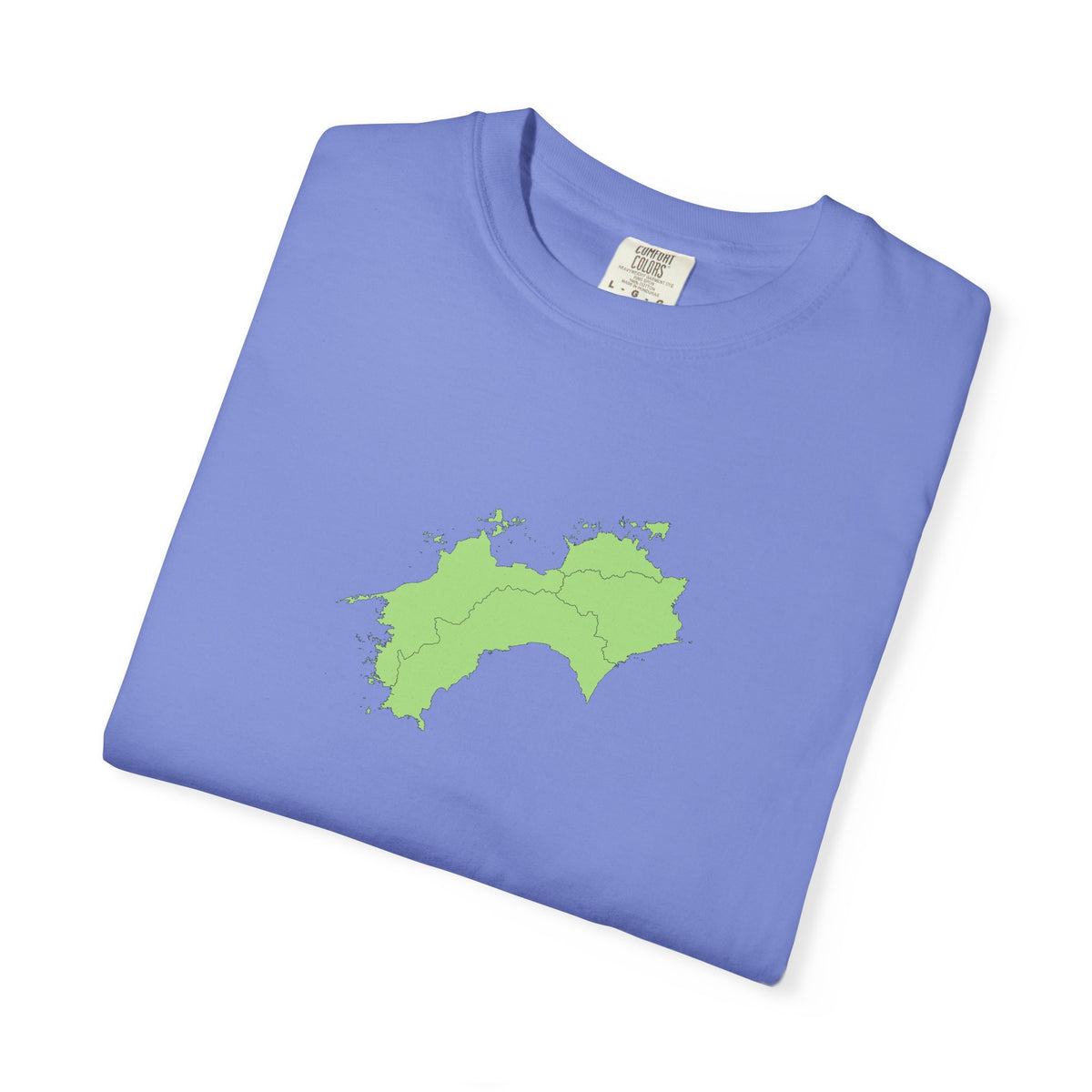Shikoku Map T-Shirt | Japan Island & Coastal Map Design | Unisex Cotton Tee