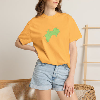 Shikoku Map T-Shirt | Japan Island & Coastal Map Design | Unisex Cotton Tee