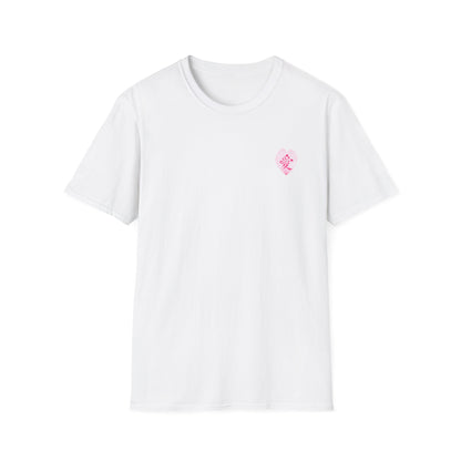 愛 Tシャツ｜桜の花びら × 毛筆漢字デザイン