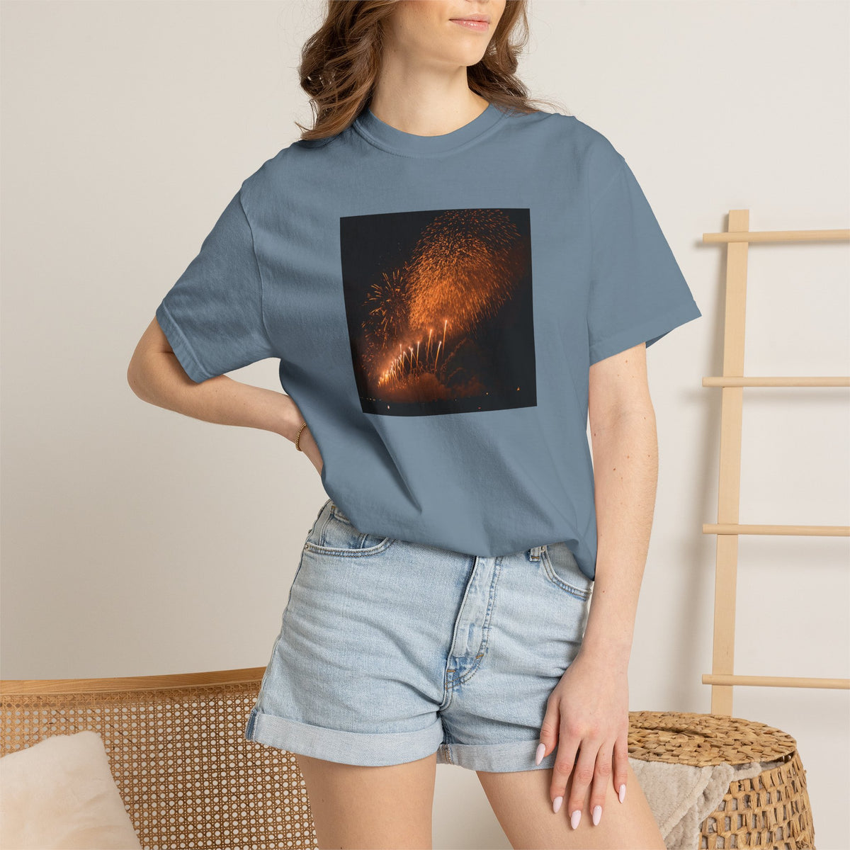大曲の花火 （2026年版）｜秋田・夜空を彩る花火写真Tシャツ　｜Omagari Fireworks Photo T-Shirt