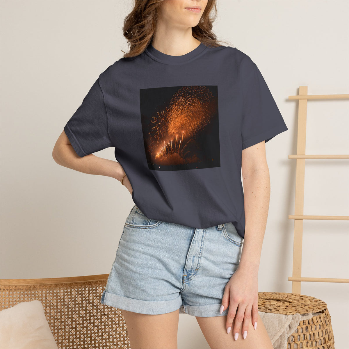 大曲の花火 （2026年版）｜秋田・夜空を彩る花火写真Tシャツ　｜Omagari Fireworks Photo T-Shirt
