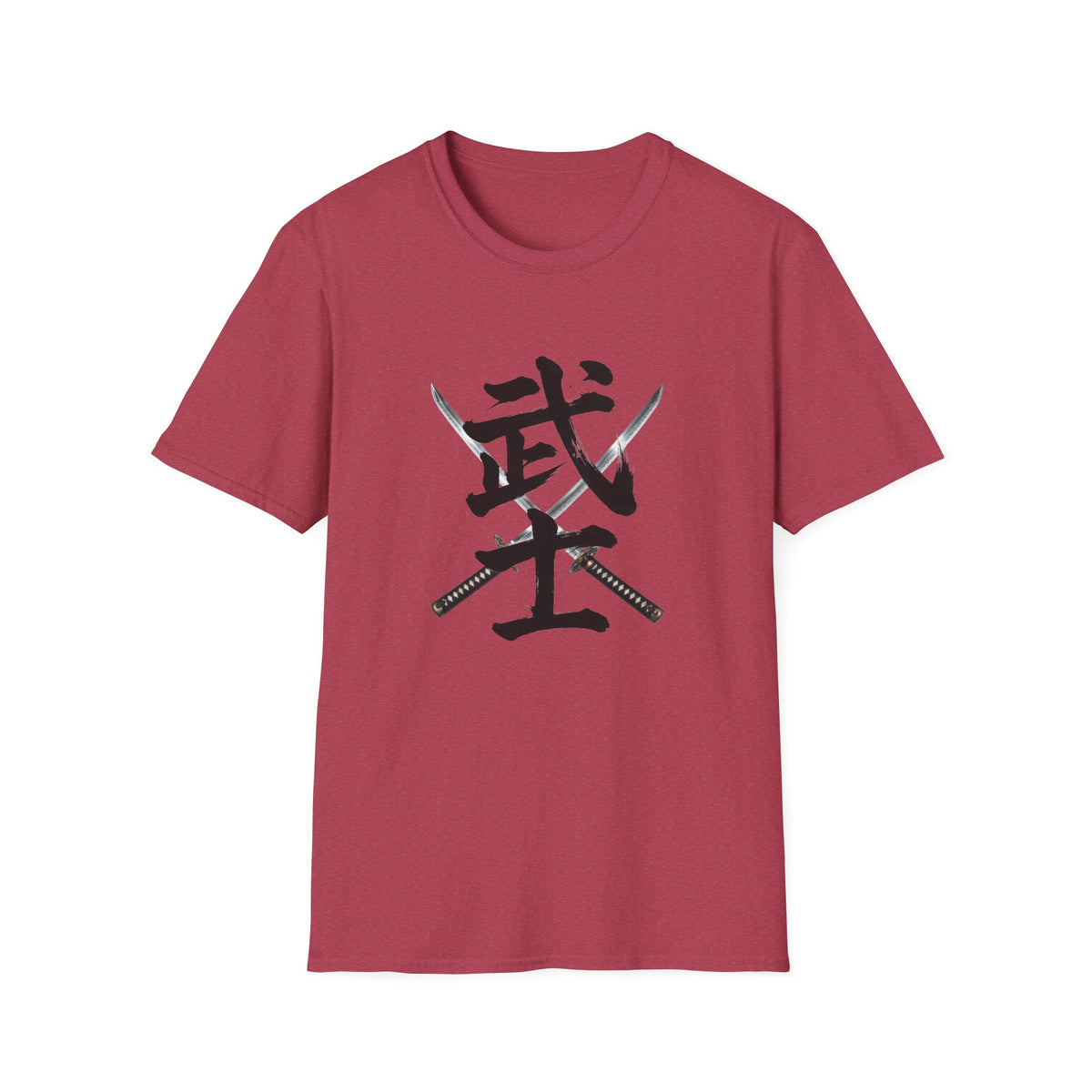 武士 漢字 Tシャツ｜戦国・日本文化｜ユニセックス コットンTシャツ
