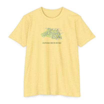 埼玉県 道の駅・道路地図Tシャツ — SAITAMA MICHI NO EKI MAP