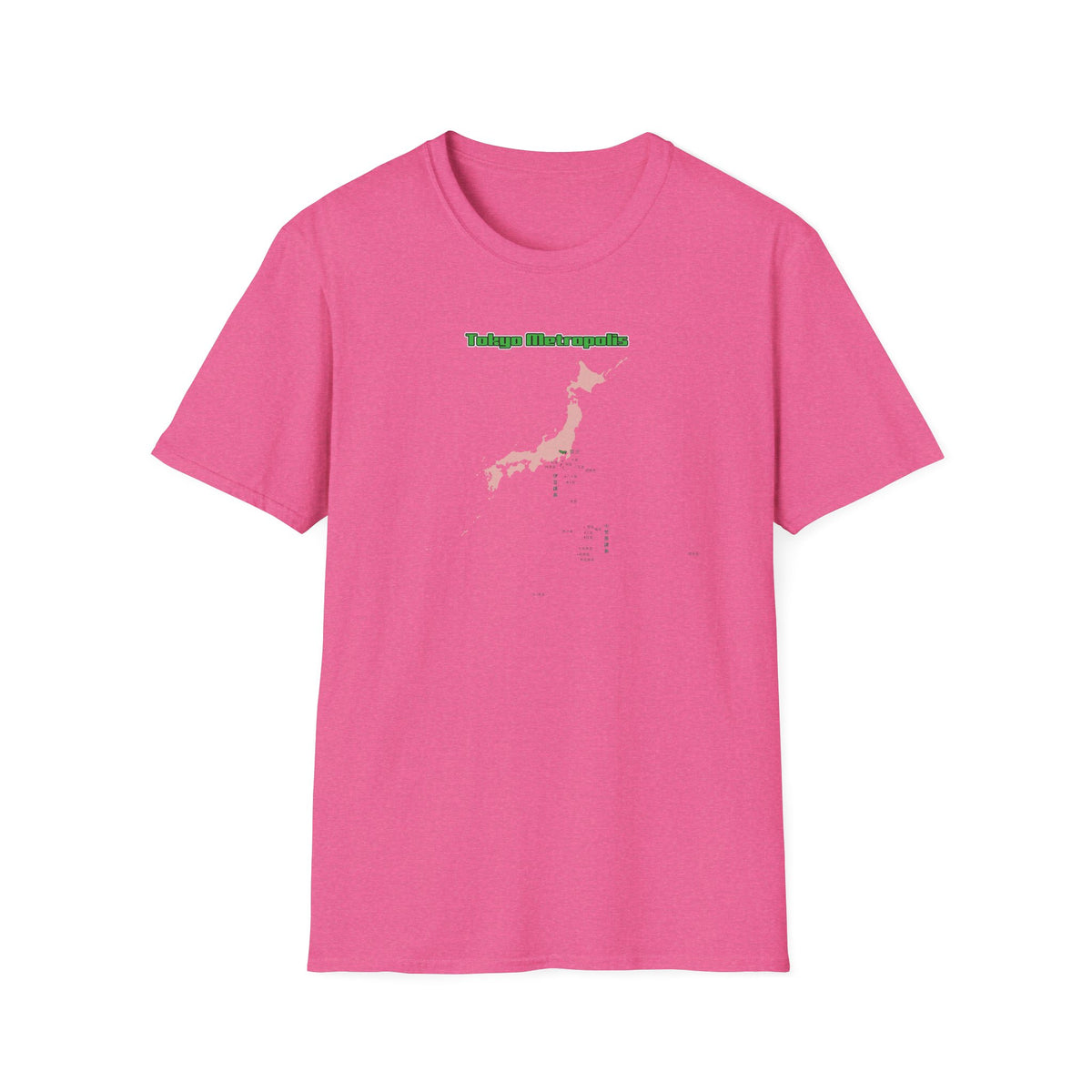 東京都 地図デザインTシャツ｜TOKYO METROPOLIS・伊豆諸島・小笠原諸島｜ユニセックス コットンTシャツ