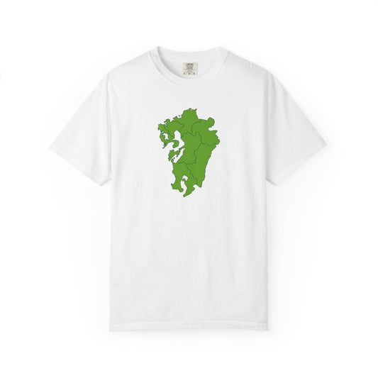 九州地方 地図デザイン Tシャツ｜ユニセックス コットンTシャツ
