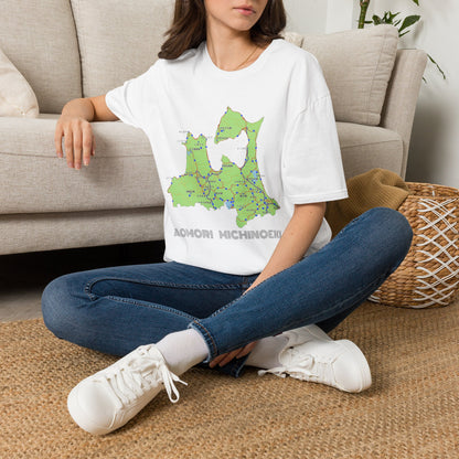 Aomori Michi-no-Eki Map T-Shirt | All 28 Roadside Stations