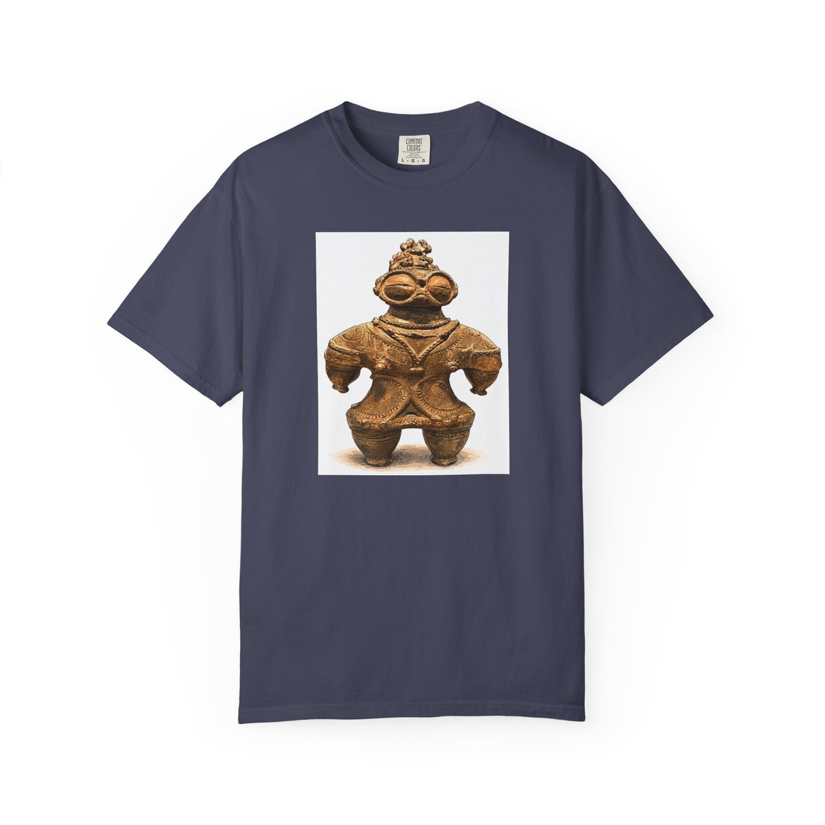 遮光器土偶 Tシャツ｜縄文文化デザイン｜ユニセックス コットンTシャツ