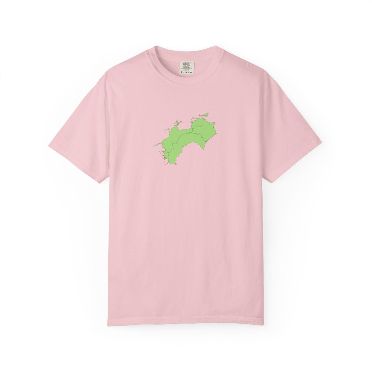Shikoku Map T-Shirt | Japan Island & Coastal Map Design | Unisex Cotton Tee
