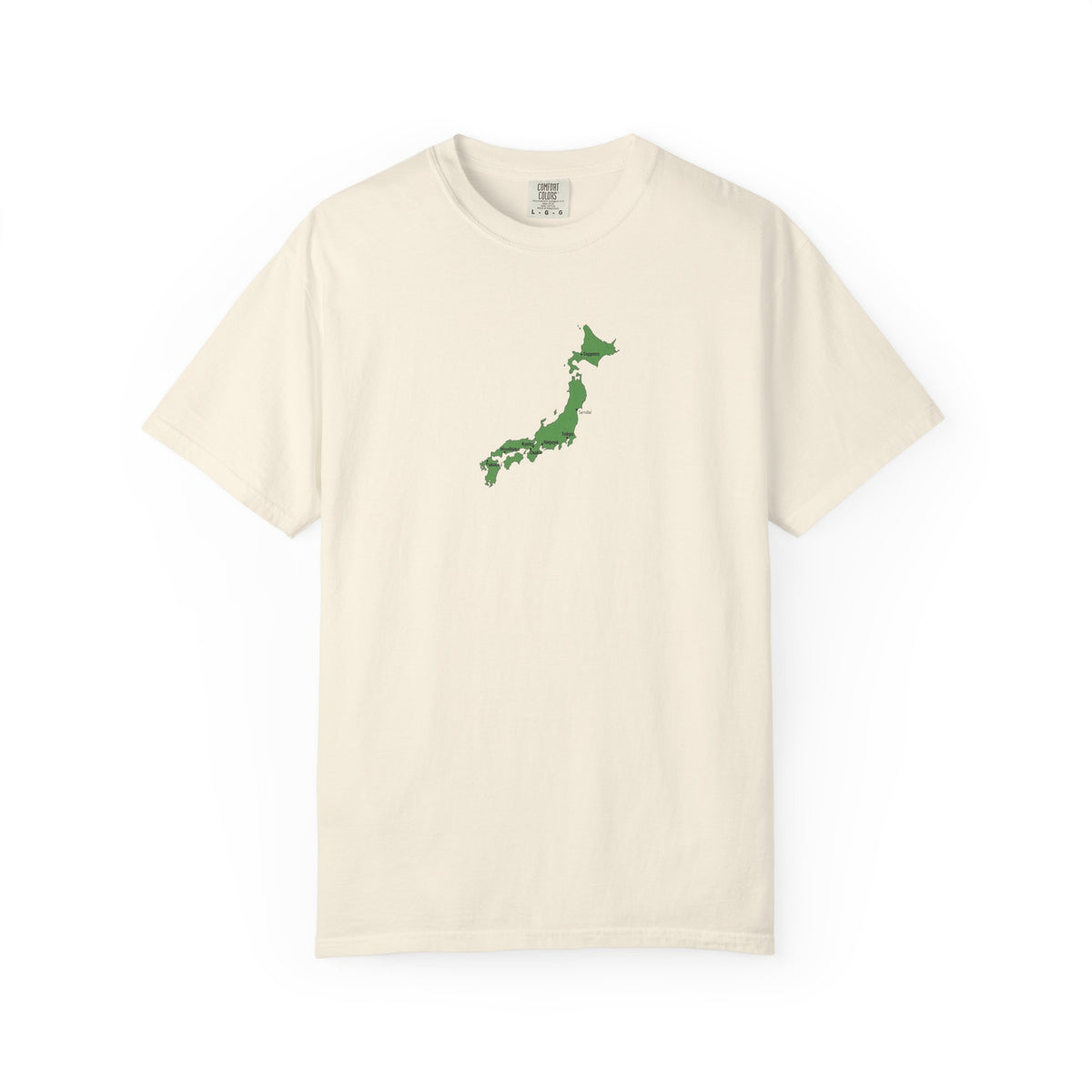 日本列島マップ Tシャツ｜主要都市入り｜Japan Map｜ユニセックス コットンTシャツ