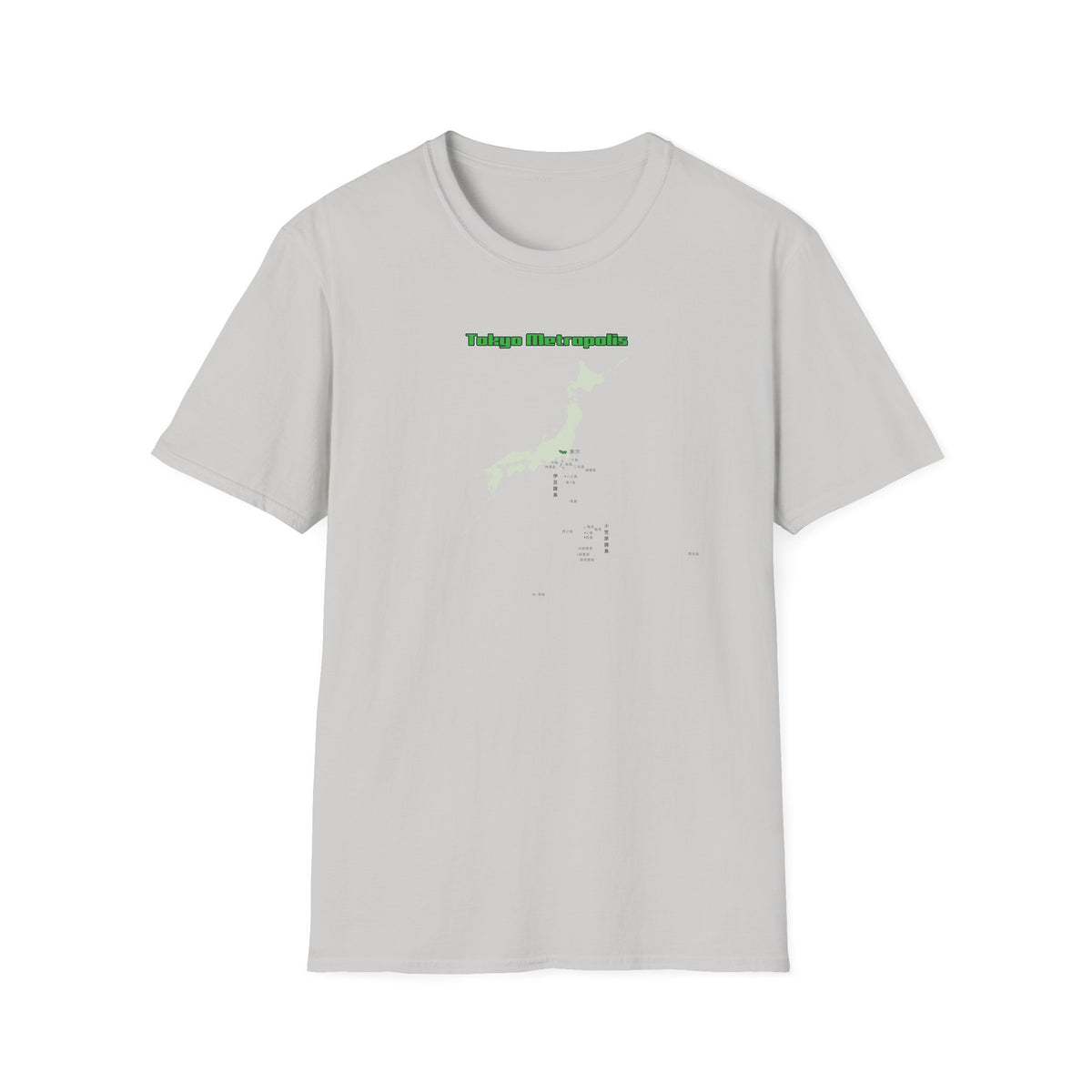東京都 地図デザインTシャツ｜TOKYO METROPOLIS・伊豆諸島・小笠原諸島｜ユニセックス コットンTシャツ