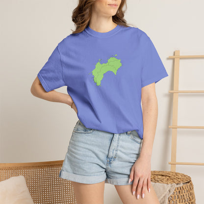 Shikoku Map T-Shirt | Japan Island & Coastal Map Design | Unisex Cotton Tee