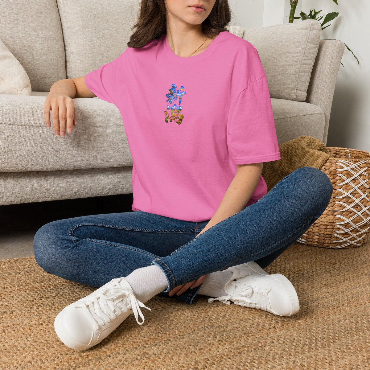 新潟 Tシャツ｜佐渡島・日本海・信濃川・水田・稲穂を描いた毛筆漢字デザイン