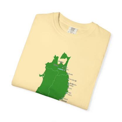 国道４５号線 仙台～青森ルートマップ Tシャツ｜ユニセックス コットンTシャツ
