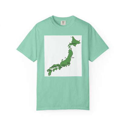 日本列島マップ Tシャツ｜主要都市入り｜Japan Map｜ユニセックス コットンTシャツ