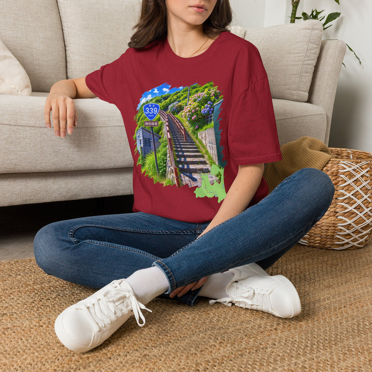 Route 339 Staircase National Highway T-Shirt | Cape Tappi Aomori