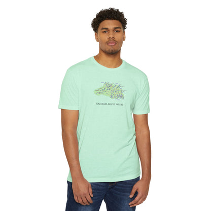 埼玉県 道の駅・道路地図Tシャツ — SAITAMA MICHI NO EKI MAP