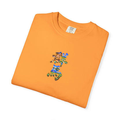 群馬 Tシャツ｜草津温泉・尾瀬・榛名山・こんにゃく畑を描いた毛筆漢字デザイン